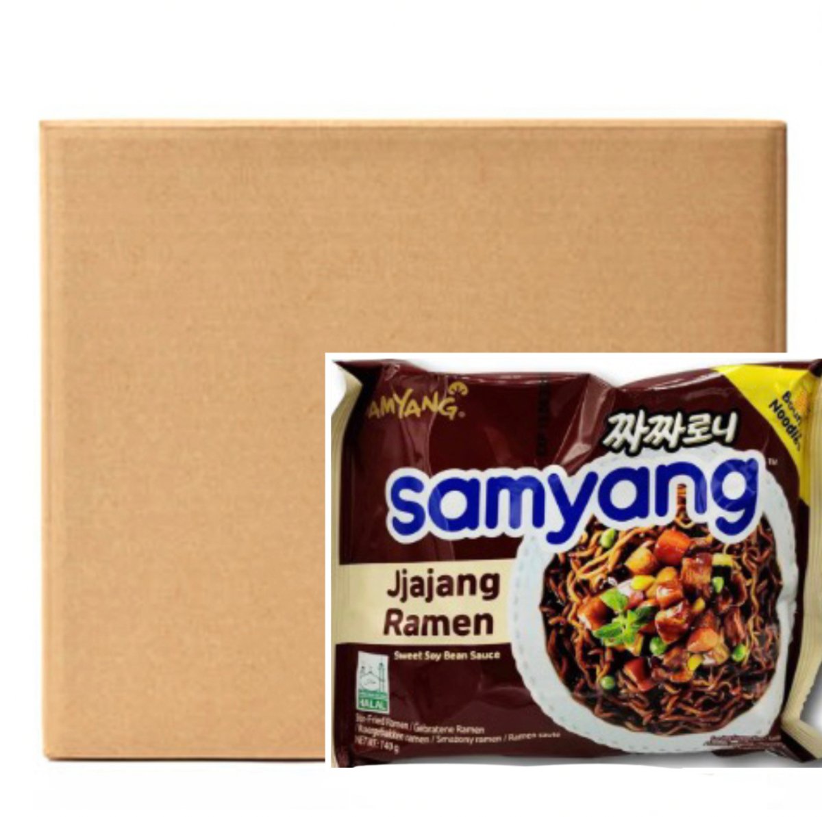 20er-Pack Samyang Instant-Nudelsuppe Chacharoni mild 140 g*20 - Instant Nudeln