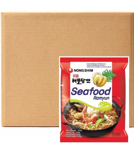 20er-Pack Nongshim Instant Nudelsuppe mit Fischaroma Seafood Ramyun 20 x 125 g - Nudeln