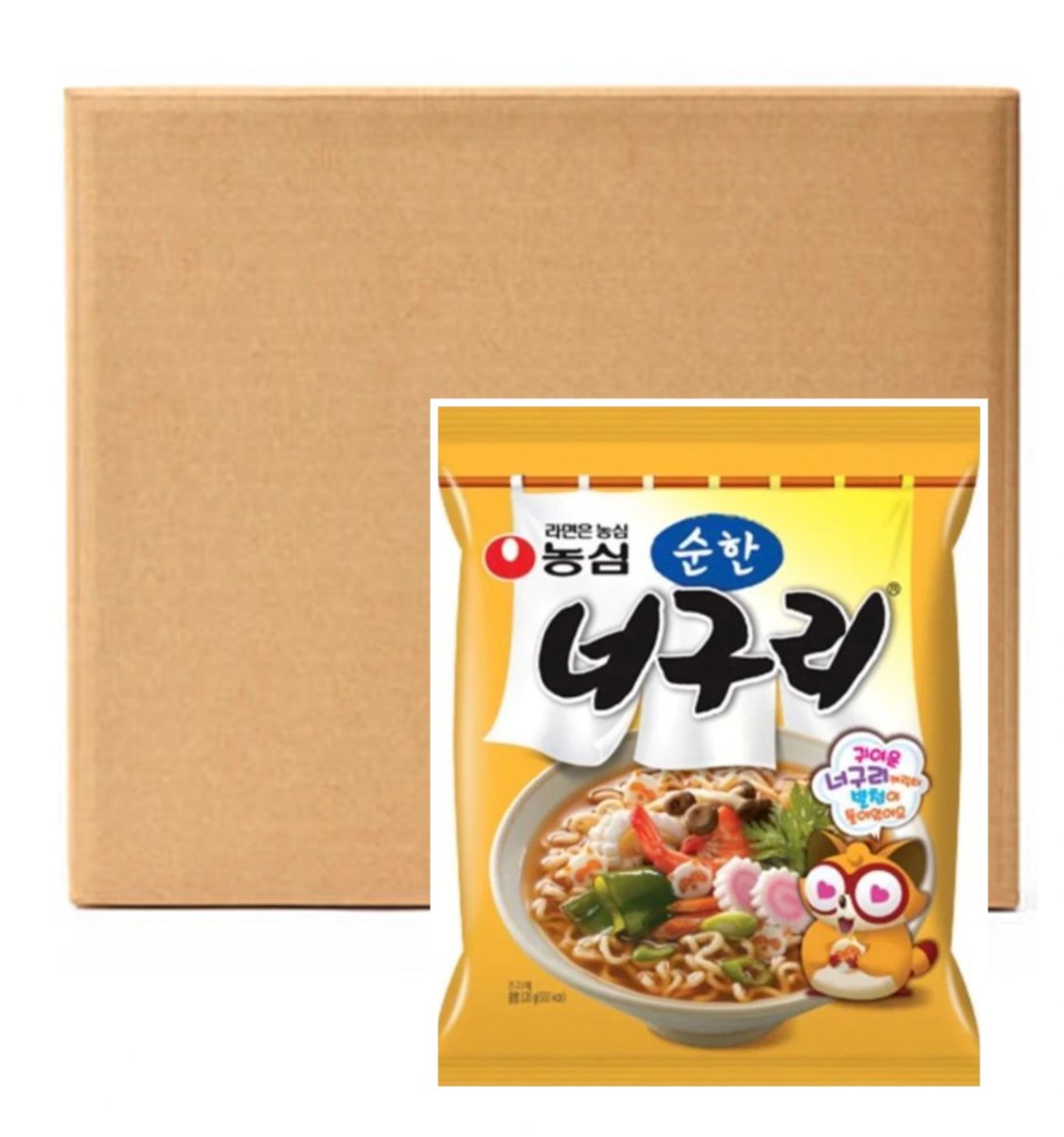 20er-Pack Nongshim Instant Nudelsuppe Neoguri Seafood & mild 120 g x 20 - Nudeln