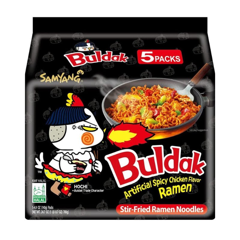 5er-Pack Samyang Dried Pasta Buldak 140 g x 5 - Instant Nudeln