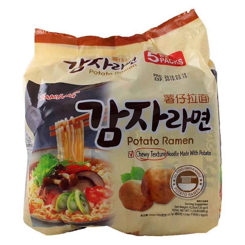 5er-Pack Samyang Kartoffel Nudel 120 g x 5 - Instant Nudeln