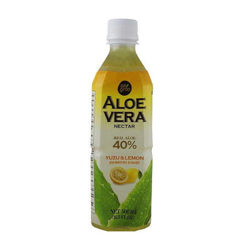 Allgroo Aloe Vera Nektar mit Yuzu und Zitrone 500 ml - Getränke