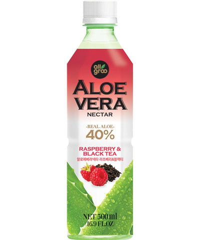 ALLGROO Aloe Vera Nektar Schwarztee-Himbeere 500 ml - Getränke