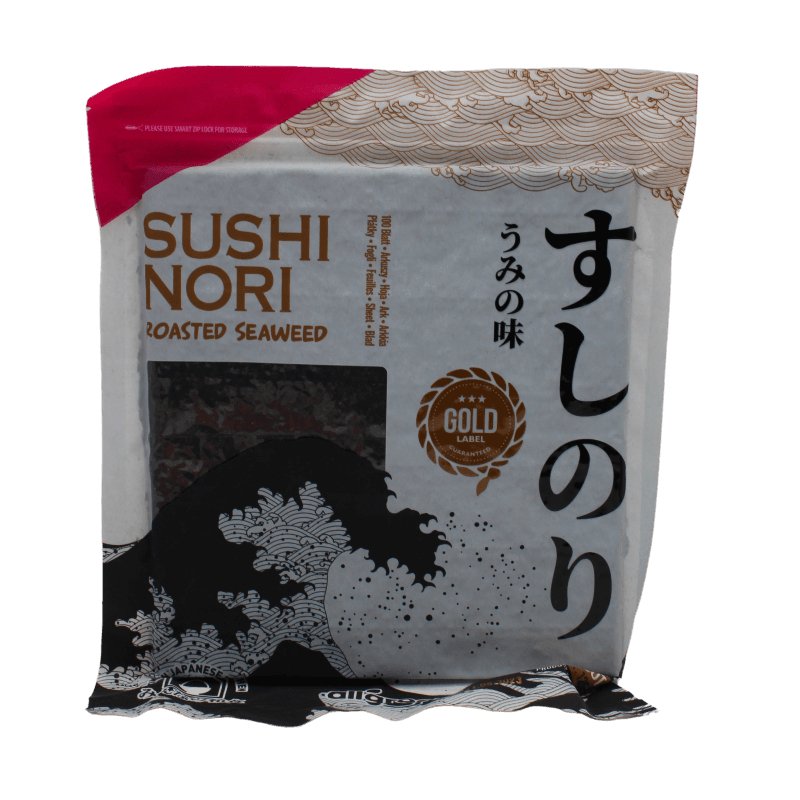 Allgroo Gerösteter Nori-Seetang, Gold, hables Blatt 125 g - Fertiggerichte & Konserven