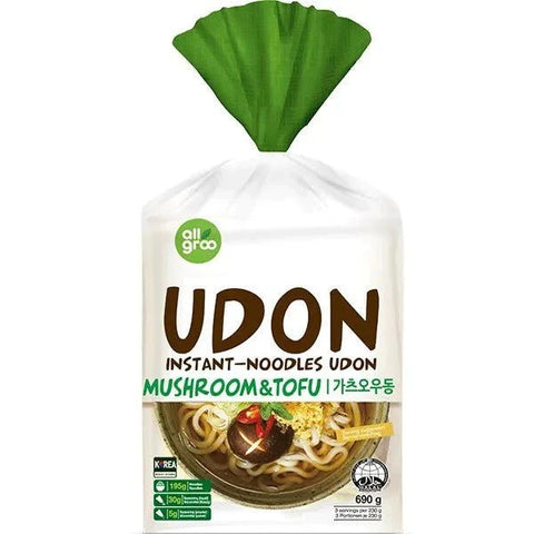 Allgroo Udon-Nudeln, Tofu und Champignons 3 Portion 690 g - Nudeln