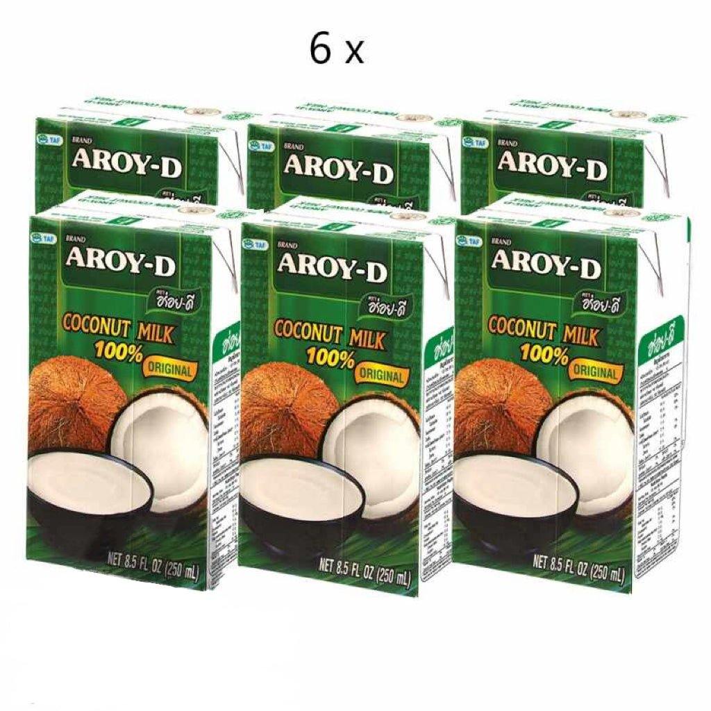 Aroy-D - Kokosnussmilch 36 x 250 ml (Karton) - Getränke