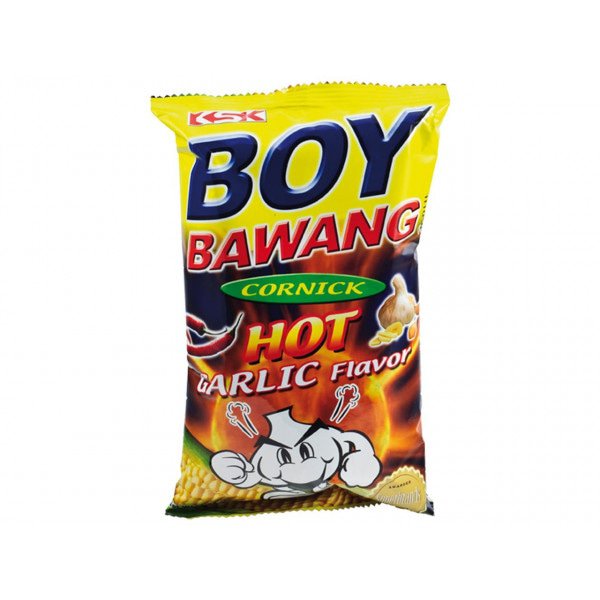 BOY BAWANG Knoblauch Maiscracker scharf 100 gram - Snack Foods