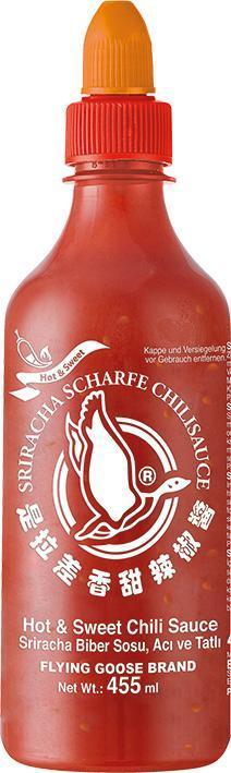 FLYINGGOOSE Sriracha Chilisauce scharf & süß 455 ml - Gewürzsaucen & -pasten