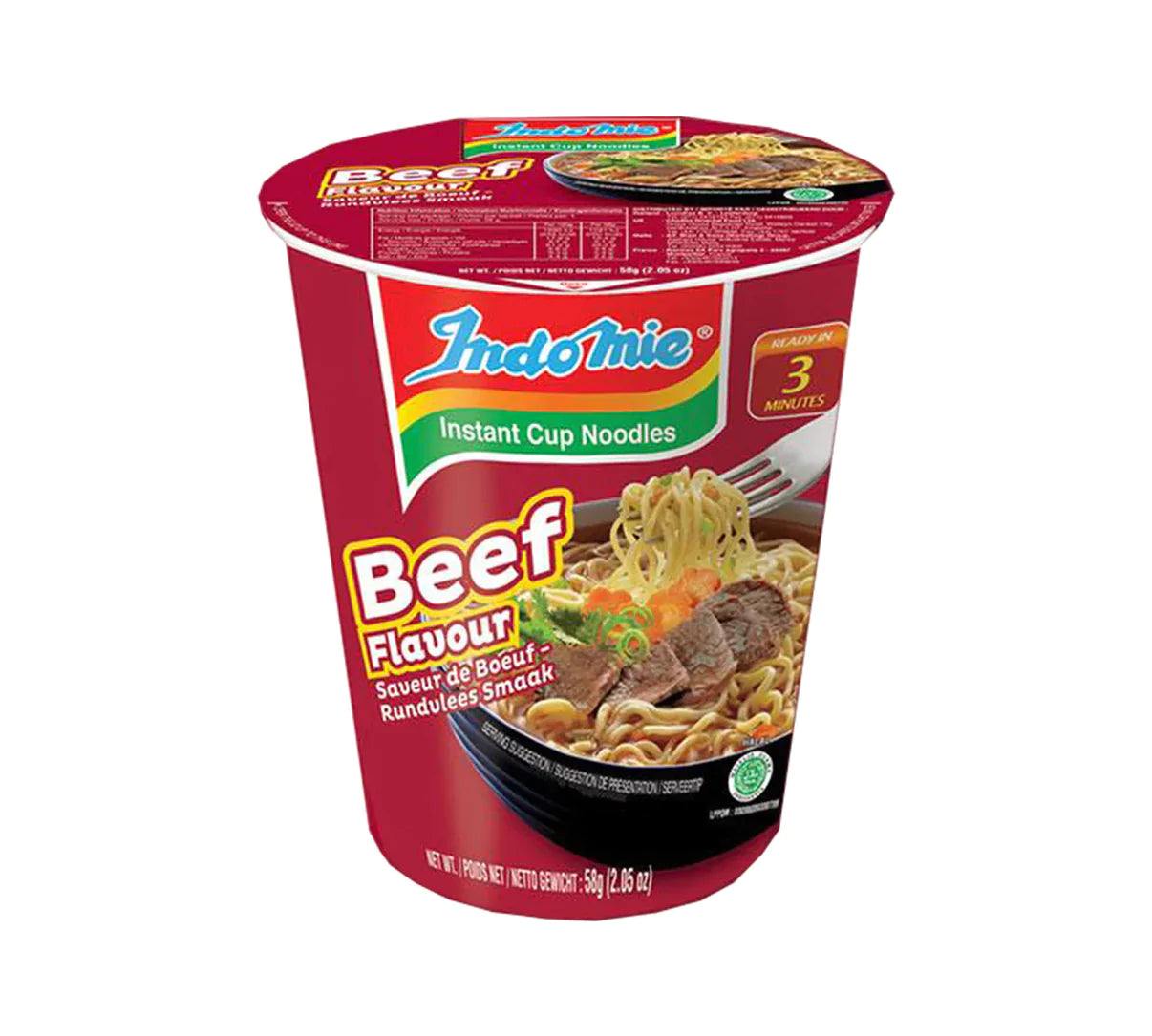 Indomie Beef Flavour Cup 60 g - Nudeln