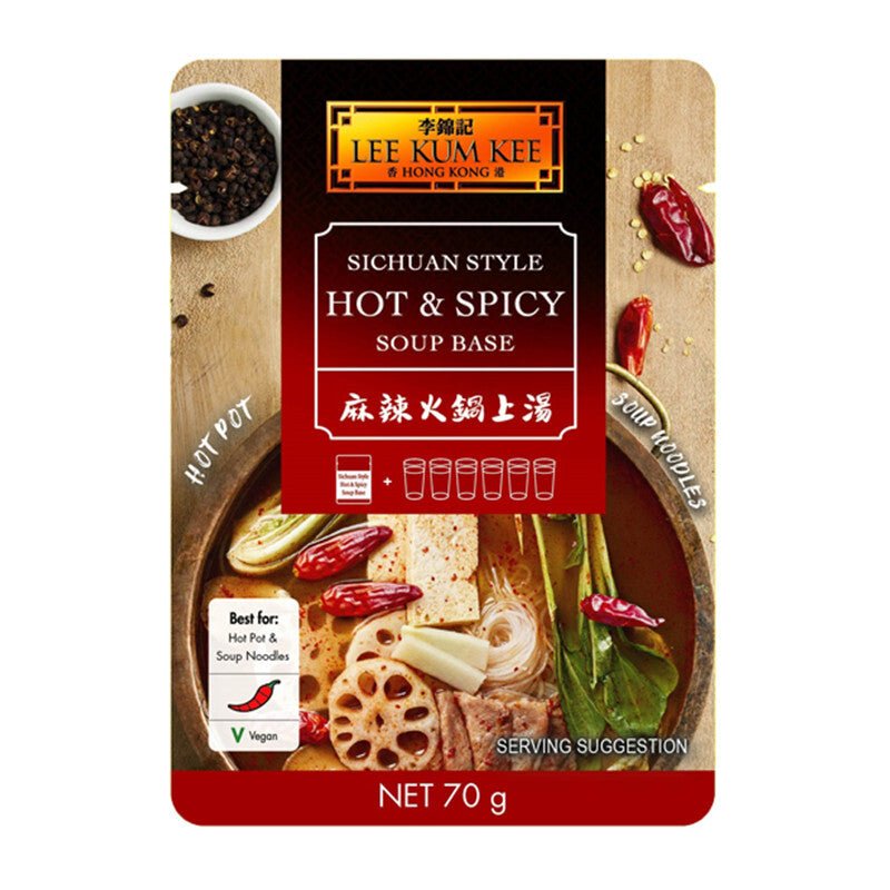 Lee Kum Kee Sichuan Style Hot & Spicy Soup Base 70 g sachet - Fertiggerichte & Konserven