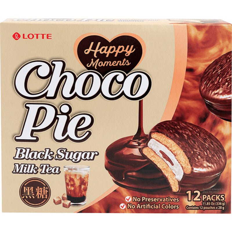 Lotte Chocopie Milk Tea 12 pack - Snack Foods