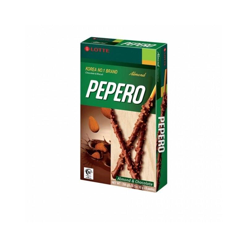 LOTTE | Pepero - Almond & Chocolate Sticks - Local | 37 g - Snack Foods