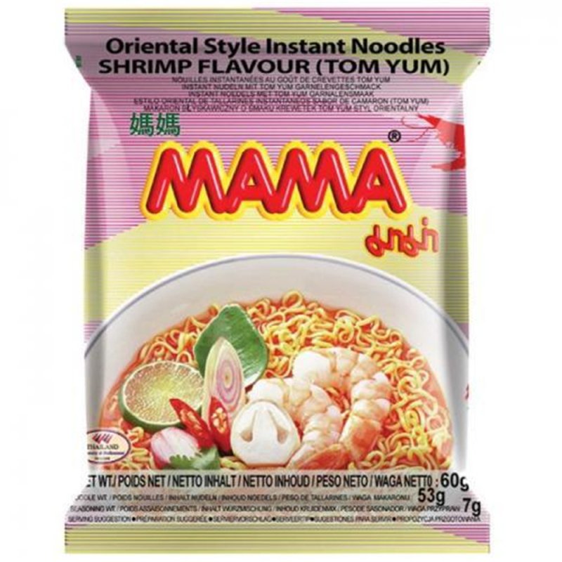 MAMA Instant Nudeln Tom Yum Garnele 60g - Instant Nudeln