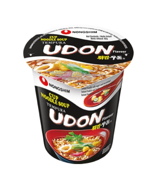 MHD:16.02.2023 Nongshim Becher Nudeln Tempura Udon 62 g - Nudeln