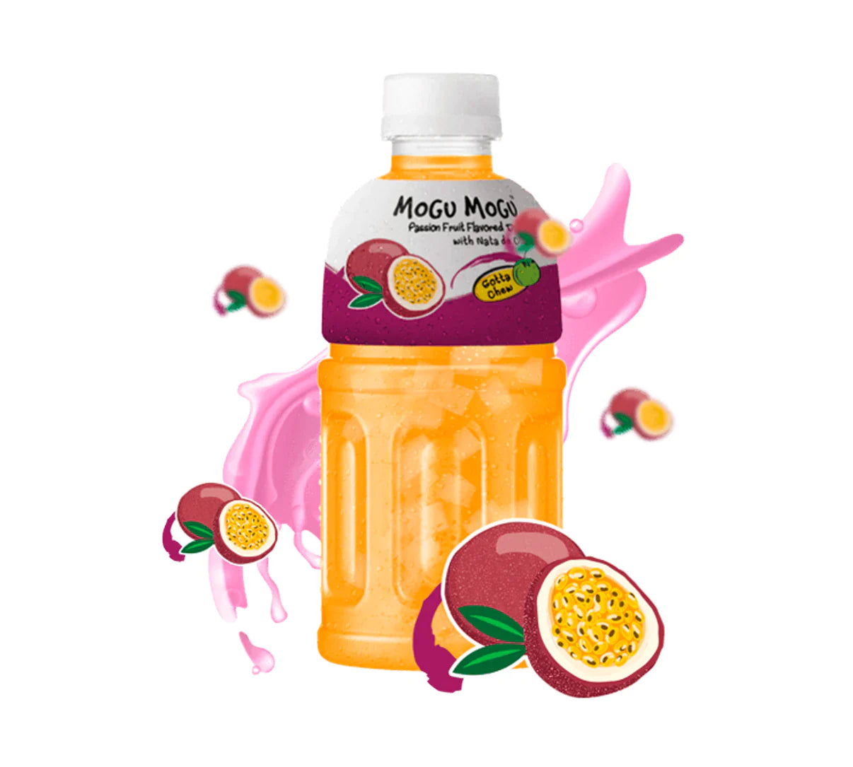 Mogu Mogu Passion Fruit Flavored Drink With Nata de Coco 320 ml - Getränke mit Fruchtgeschmack