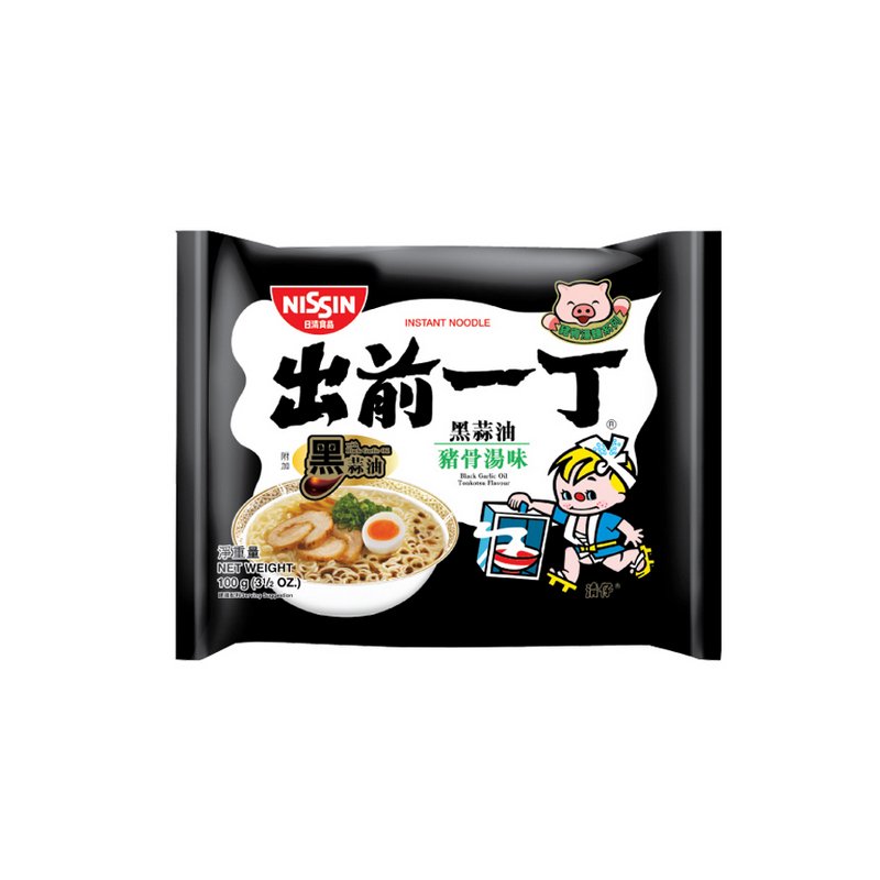 Nissin Black Garlic Oil Tonkotsu Flavour 100 g - Nudeln