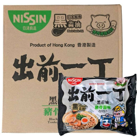 Nissin Demae Ramen Black garlic Oil Tonkotsu 30 x 100 g 1box - Nudeln