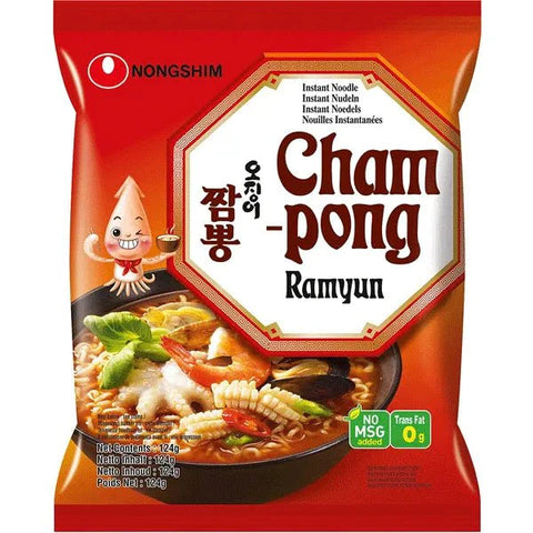 Nongshim Champong Ramen Meeresfrüchte 124 g - Nudeln