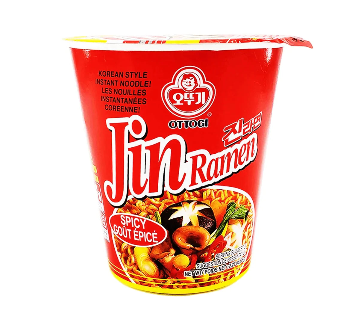 Ottogi Jin Ramen Spicy Cup 65 g - Nudeln