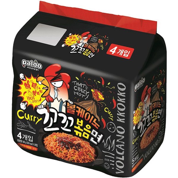 Ramen Paldo Volcano Chicken Multi-Pack 140 g x 4 - Nudeln