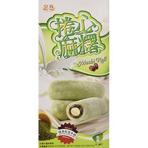 Royal Family Grüntee Mochi Rollen mit Adzukibohnen & Milch 150 g - Snacks