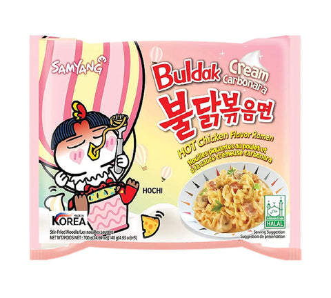 Samyang Buldak Cream Carbonara Hot Chicken Ramen 140 g - Instant Nudeln