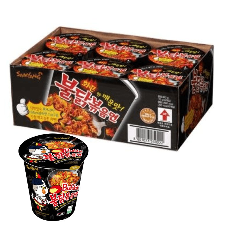 Samyang Scharf Chicken Ramen Becher 6 x 70 g 1 Paket - Instant Nudeln