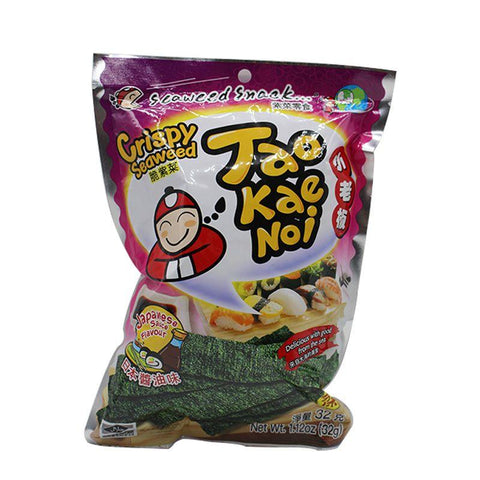 Tao Kae Noi Knuspriger Seetang, Japanische Sauce-Geschmack 32 g - Snacks