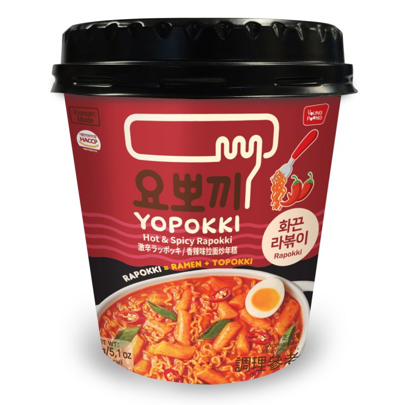 YOUNG POONG Yopokki Instant Reiskuchen & Nudeln scharf 145 g - Fertiggerichte & Konserven