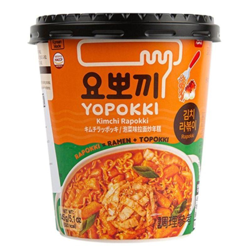 YOUNG POONG Yopokki Instant Reiskuchen & Ramen Kimchi 145 g - Fertiggerichte & Konserven